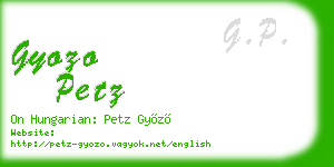 gyozo petz business card
